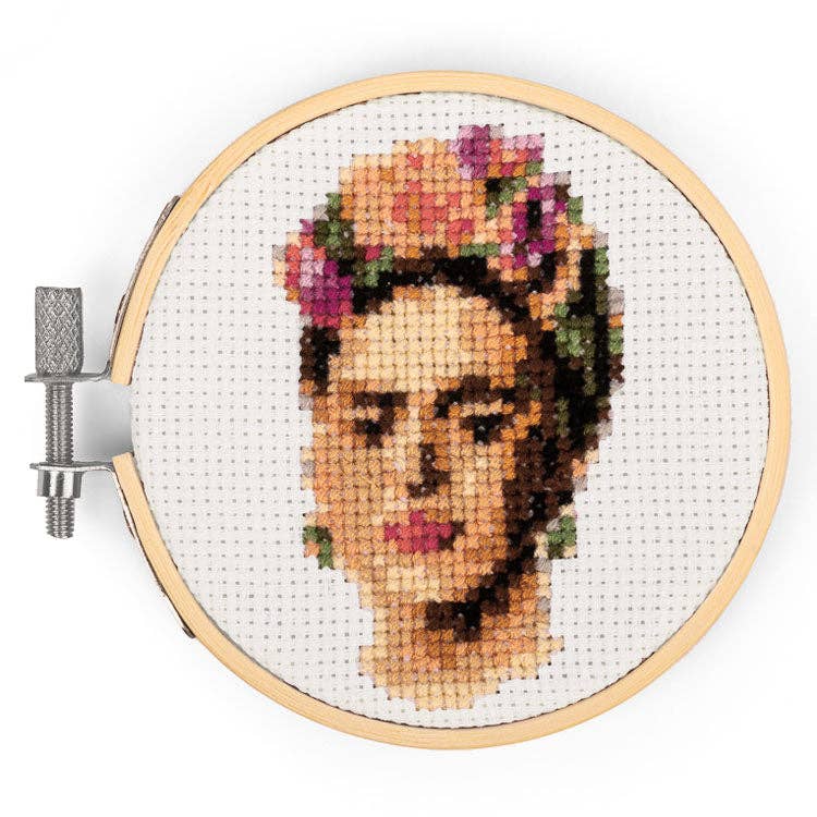 Mini Cross Stitch Kit -  Frida Kahlo