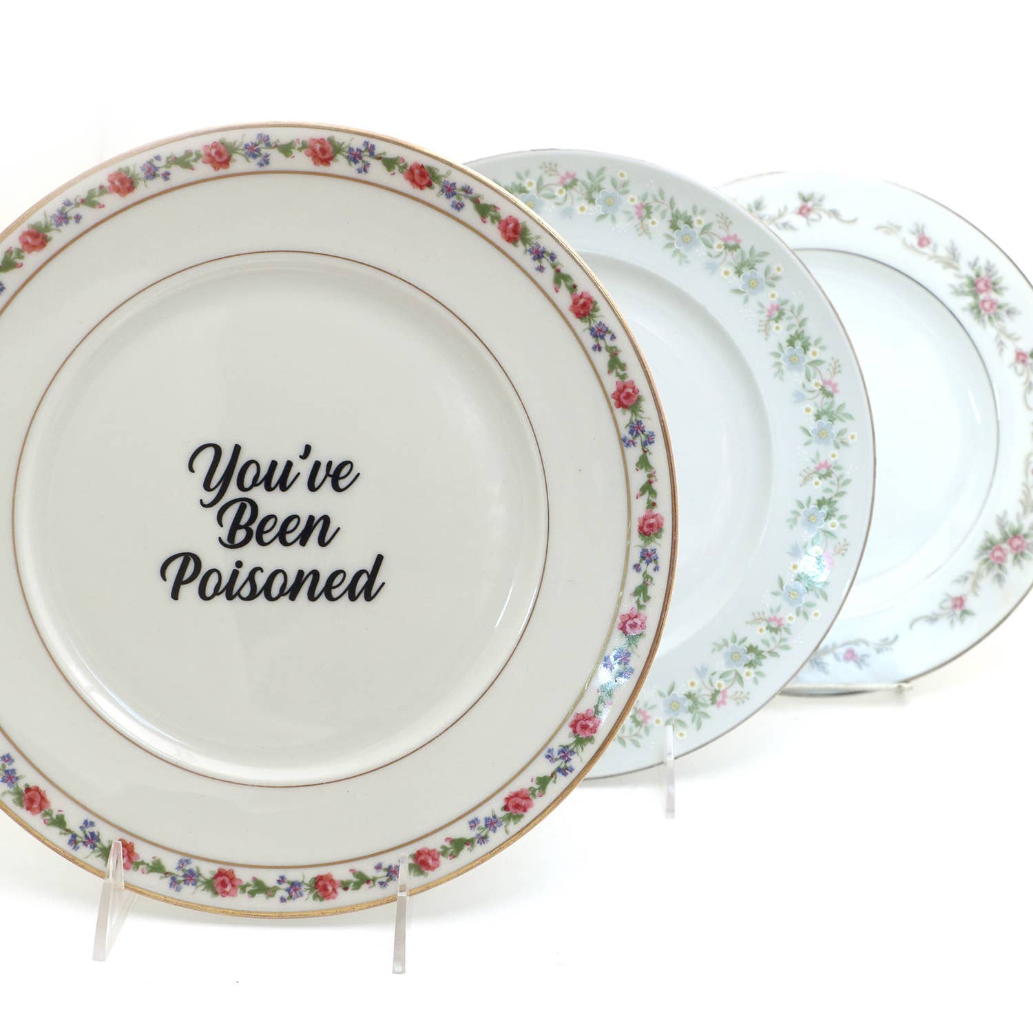 You've Been Poisoned Vintage Upcycled Plate