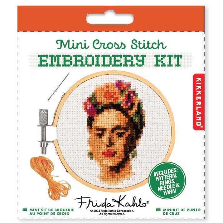 Mini Cross Stitch Kit -  Frida Kahlo