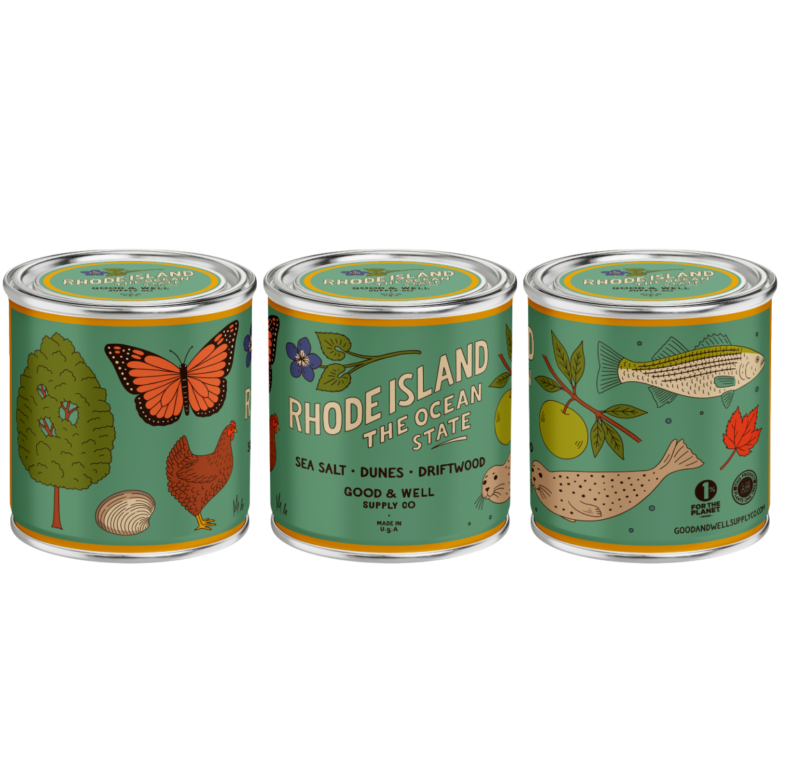 Rhode Island State Soy Candle