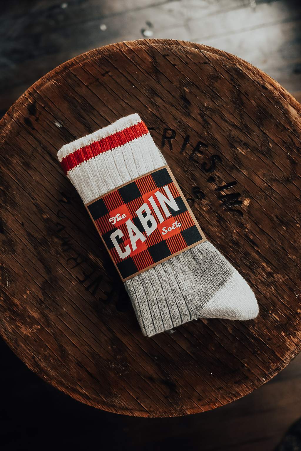 The Upcycled Wool Cabin Sock: Black