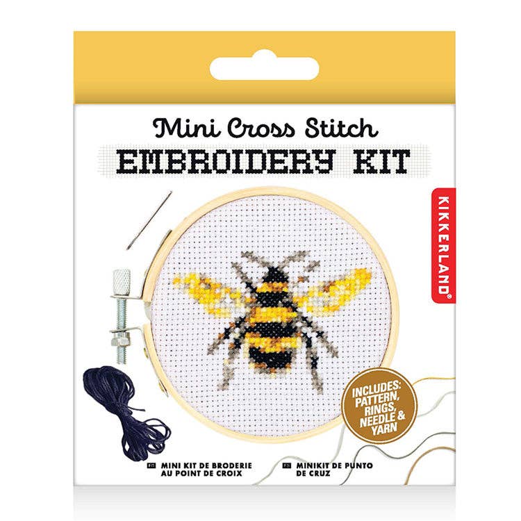 Mini Cross Stitch Kit - Bee