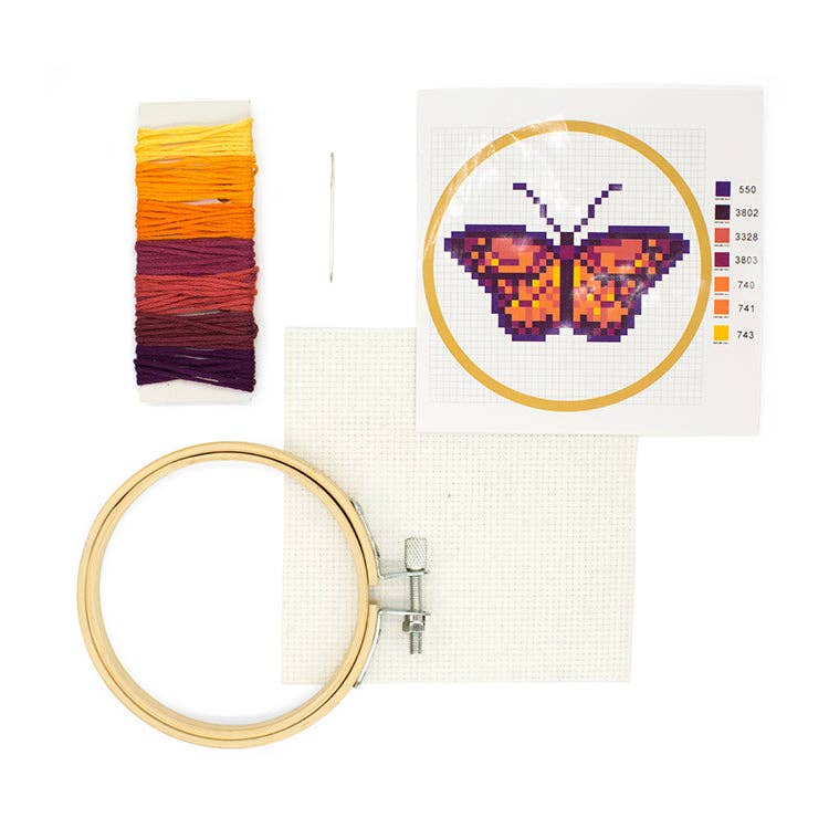 Mini Cross Stitch Kit - Butterfly
