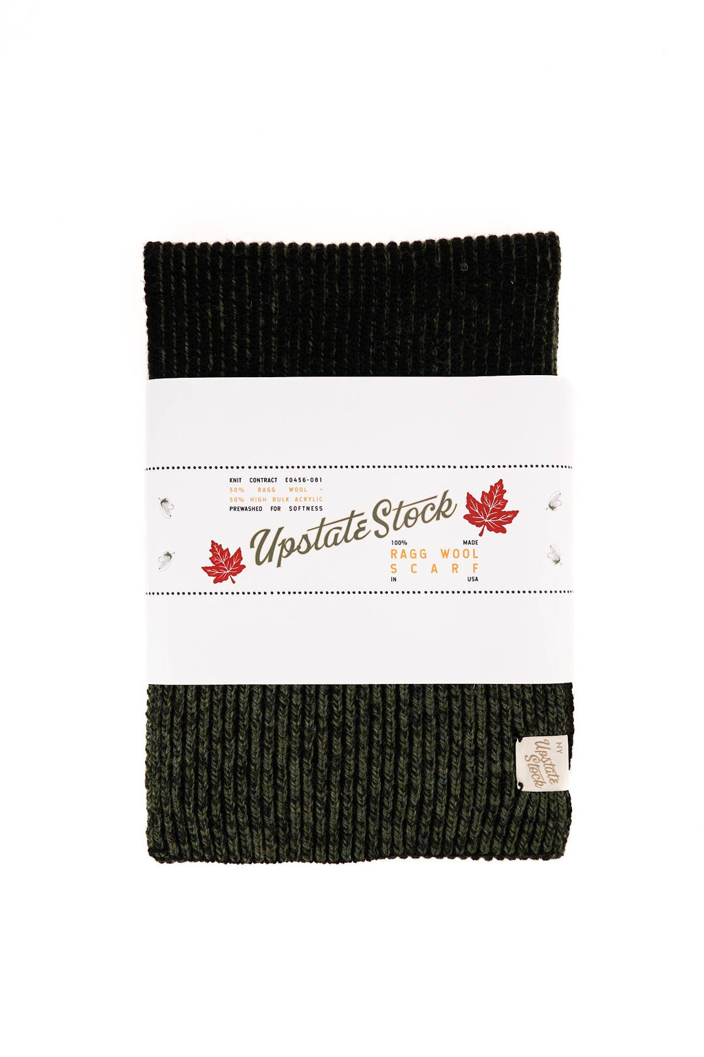 Ragg Wool Scarf: Black Melange