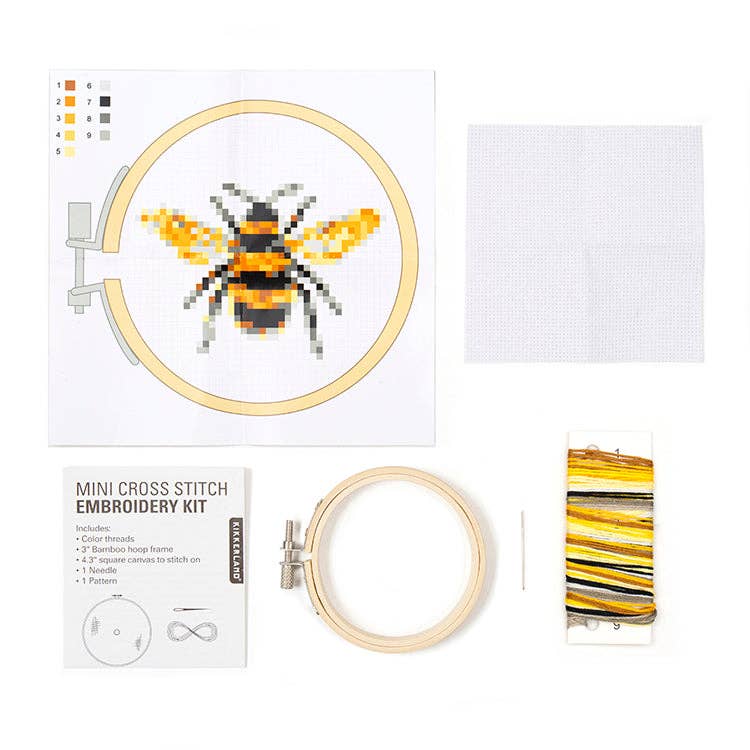 Mini Cross Stitch Kit - Bee