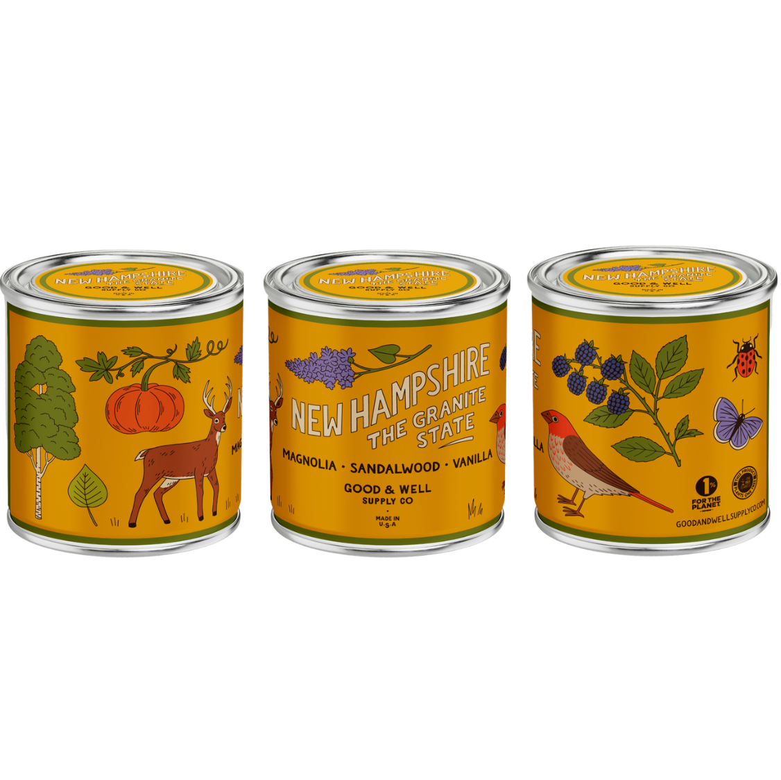 New Hampshire State Soy Candle