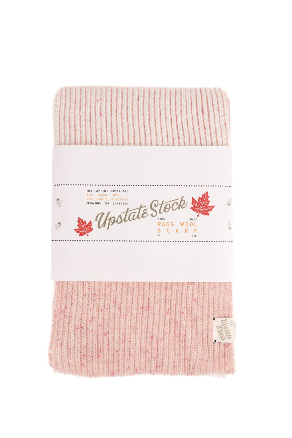 Ragg Wool Scarf: Cherry Blossom Tweed