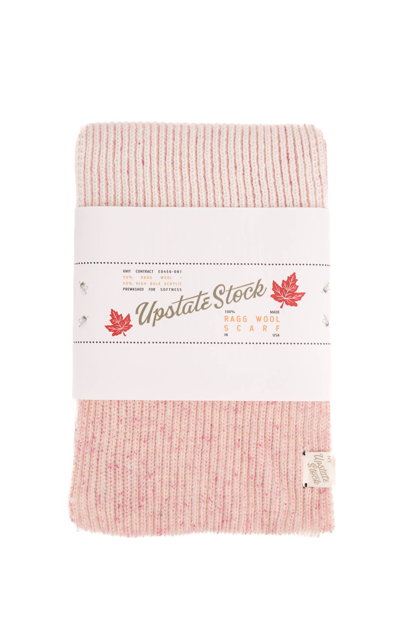 Ragg Wool Scarf: Cherry Blossom Tweed