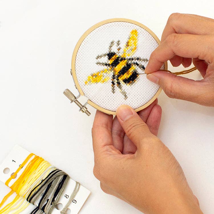 Mini Cross Stitch Kit - Bee