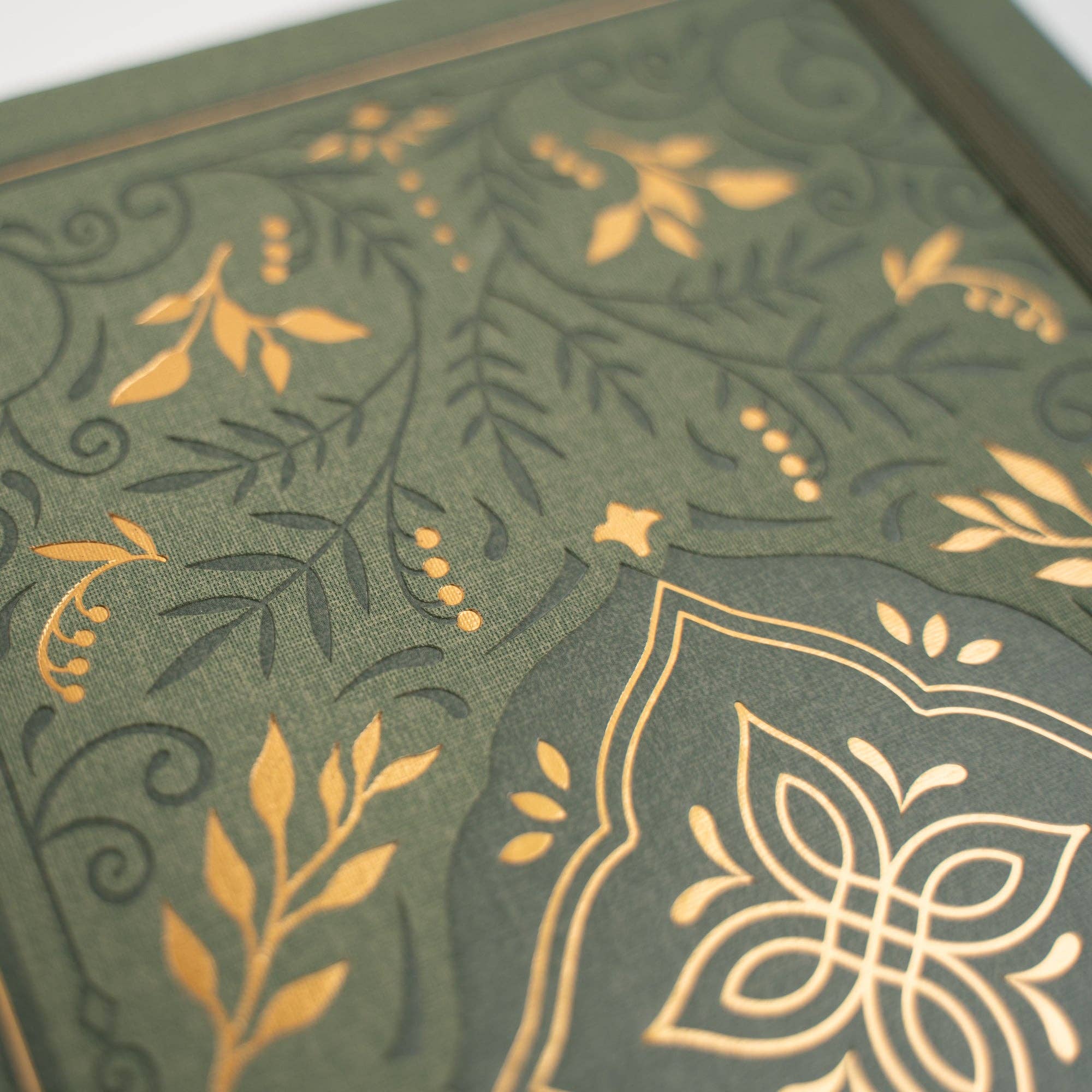8X8 Storybook in Vintage Olive - Dot Grid