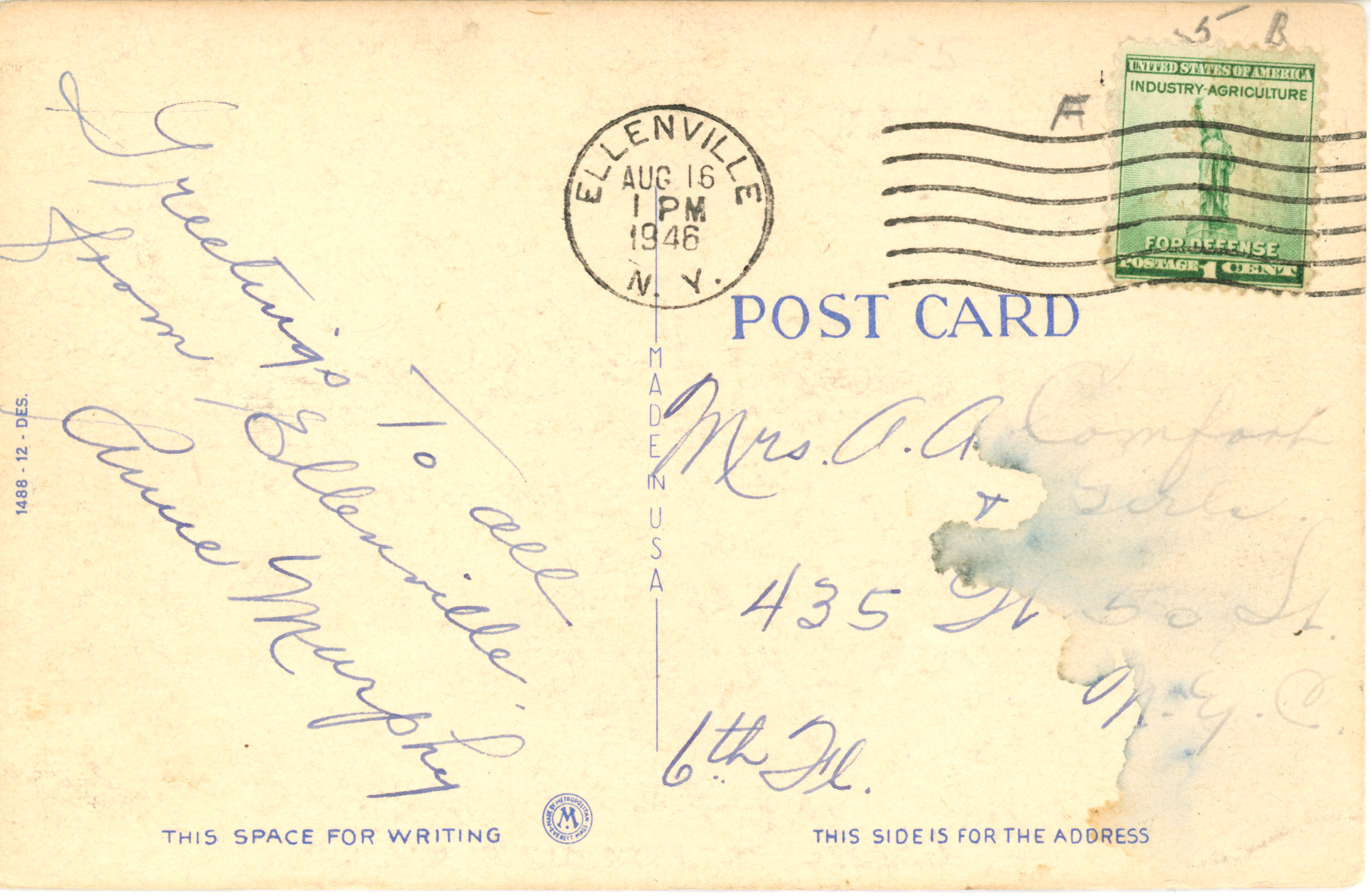 Ulster Heights Vintage Postcard - Creek Greetings