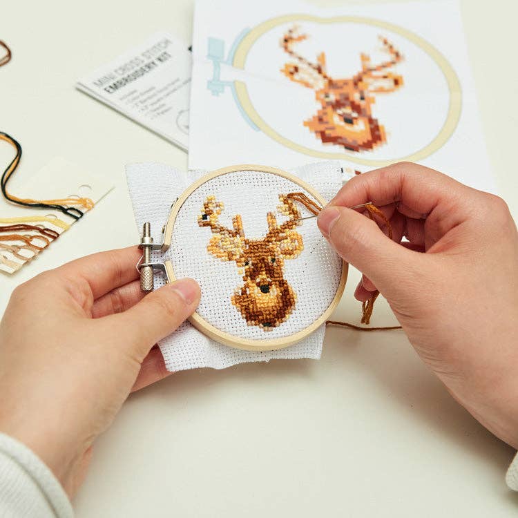 Mini Cross Stitch Kit - Deer