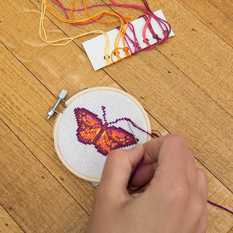 Mini Cross Stitch Kit - Butterfly
