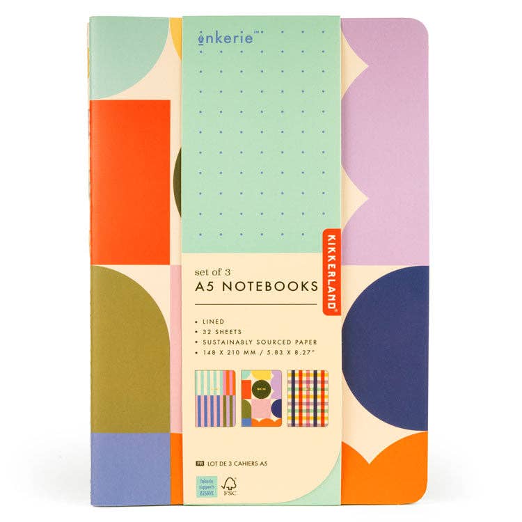 Set of 3 A5 Notebooks