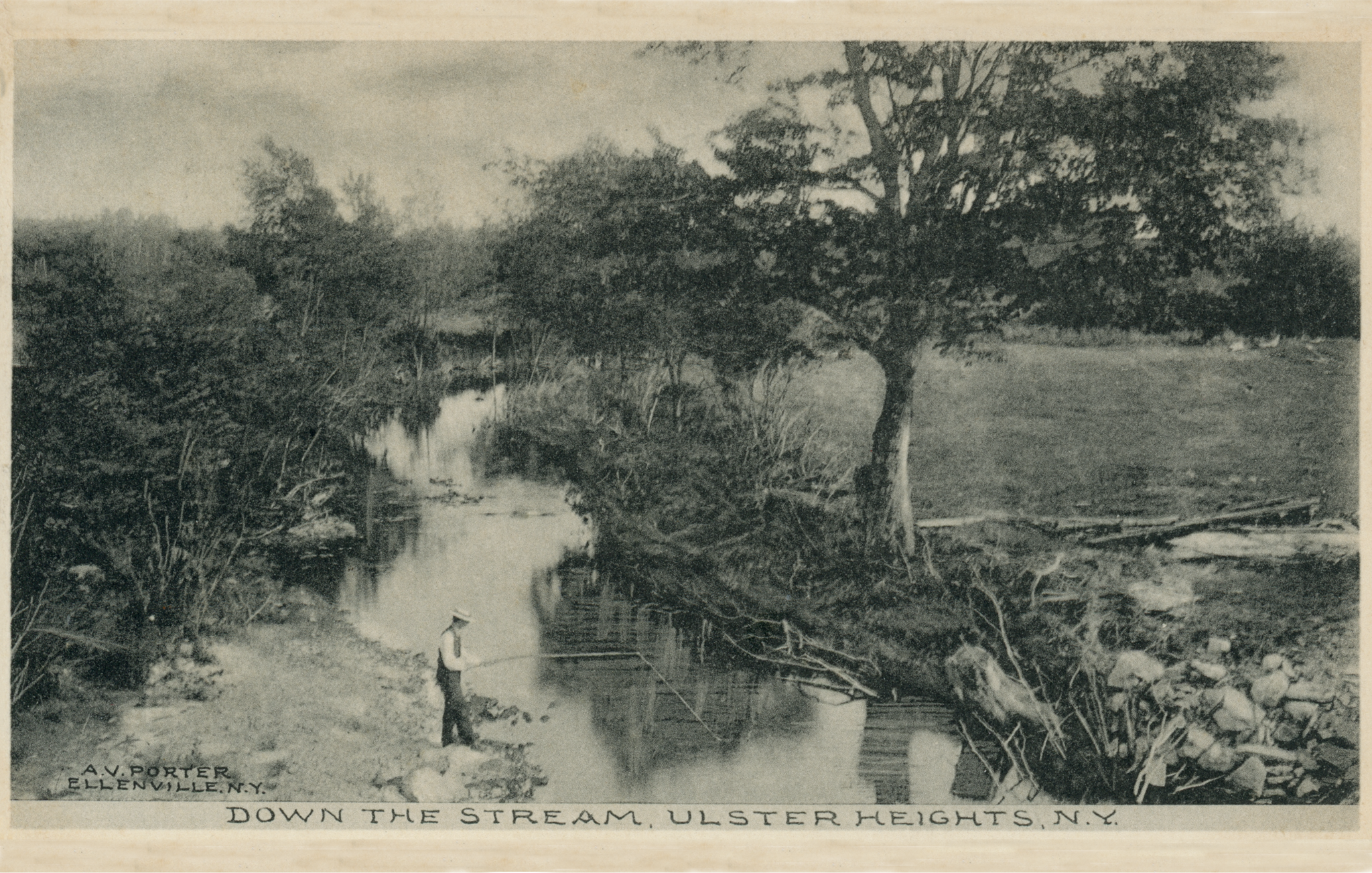 Ulster Heights Vintage Postcard - Down The Stream