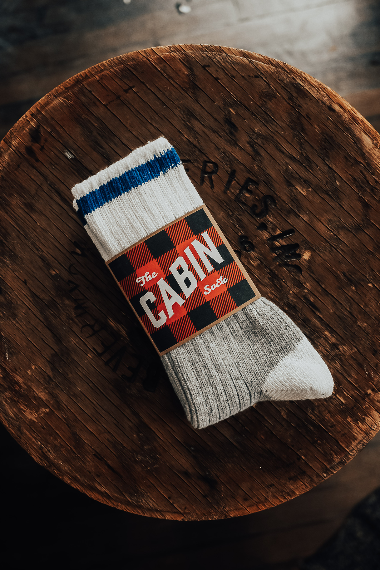 The Upcycled Wool Cabin Sock: Red