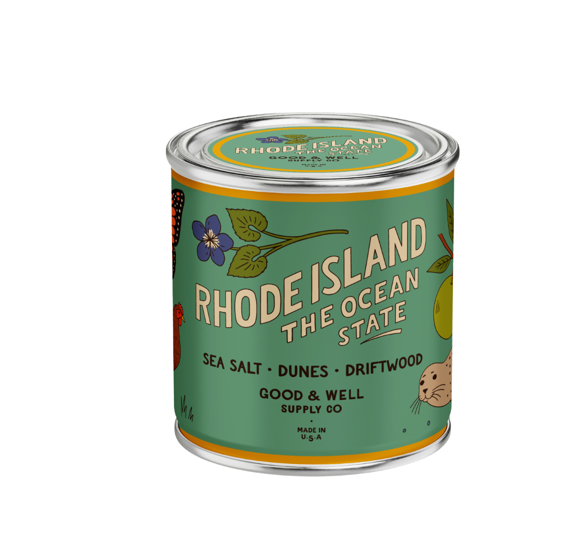 Rhode Island State Soy Candle