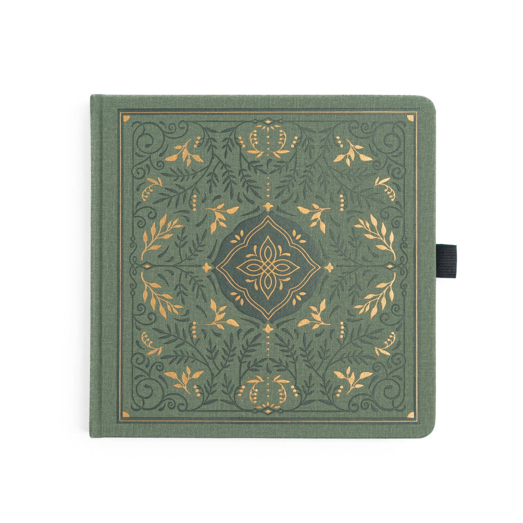 8X8 Storybook in Vintage Olive - Dot Grid