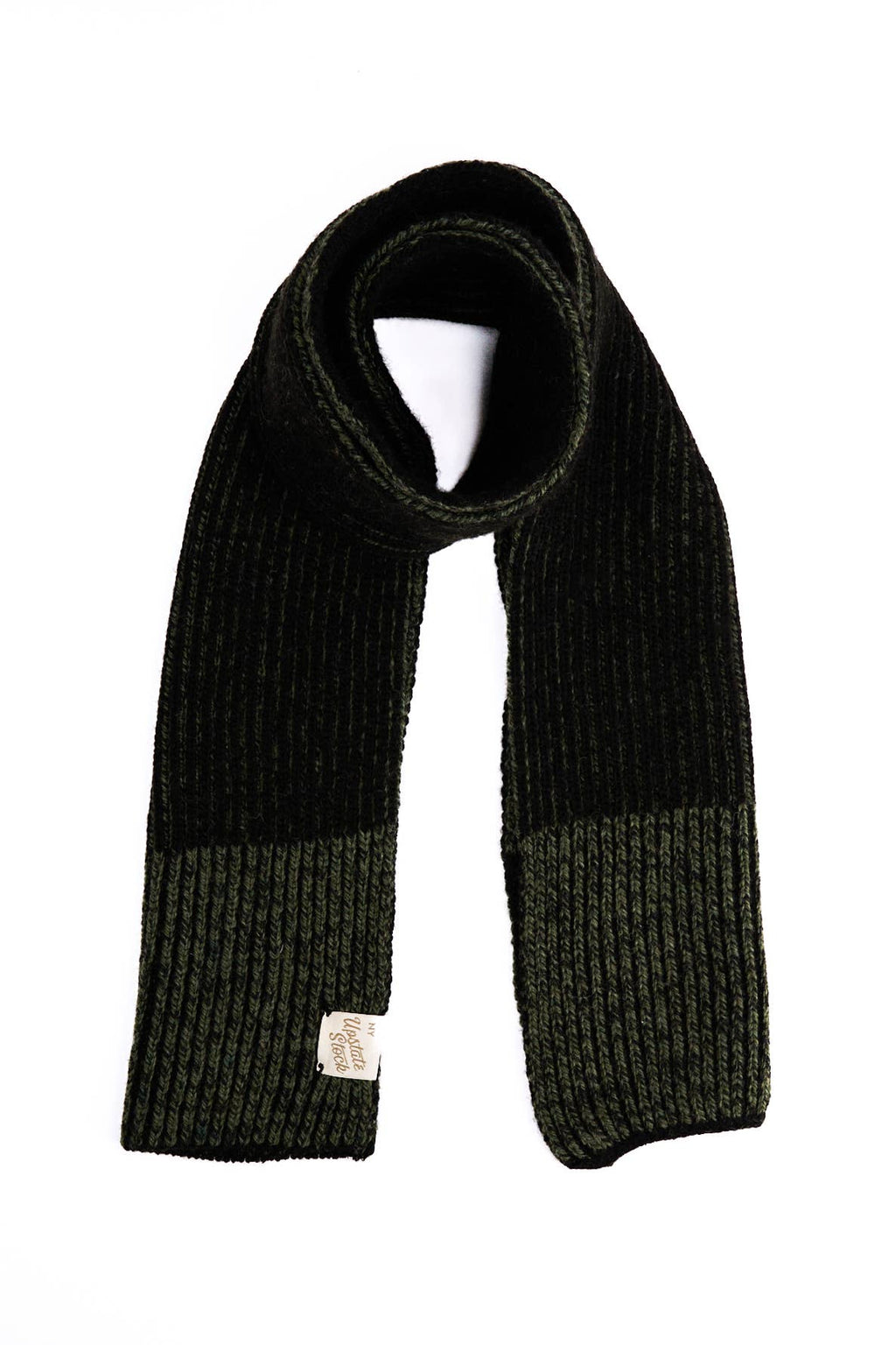 Ragg Wool Scarf: Black Melange