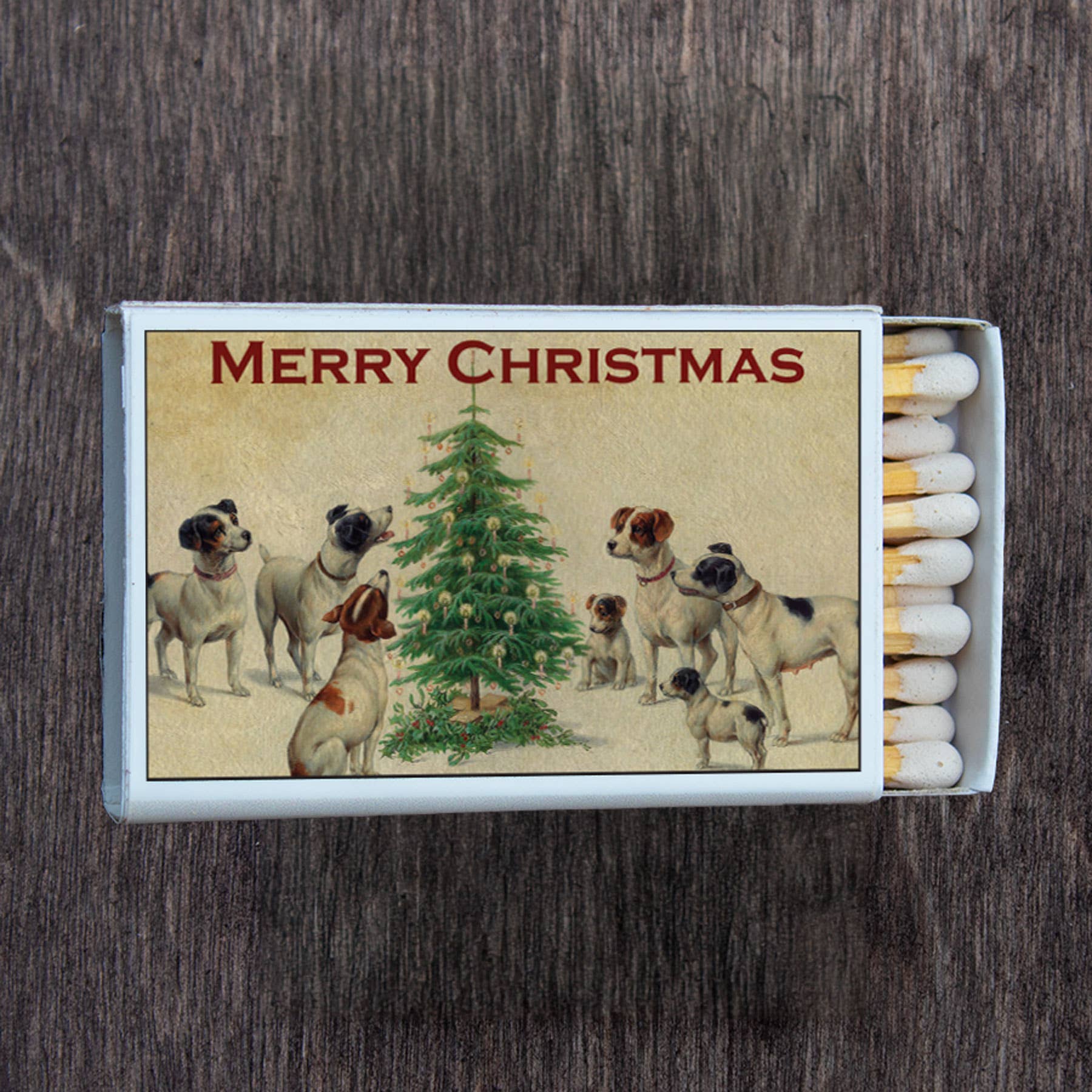 Vintage Christmas Dogs Decorative Matches