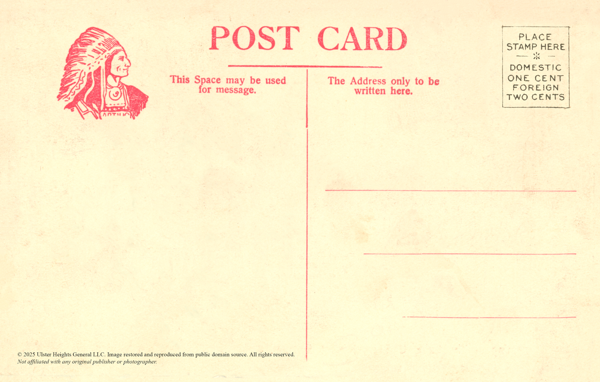 Ulster Heights Vintage Postcard - Pig Greetings