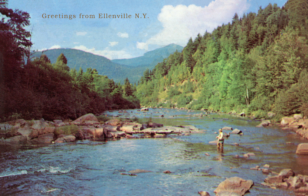 Ulster Heights Vintage Postcard - Fly Fishing