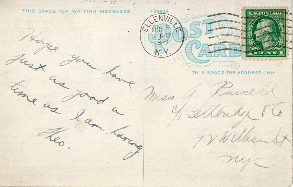 Ulster Heights Vintage Postcard - Pig Greetings