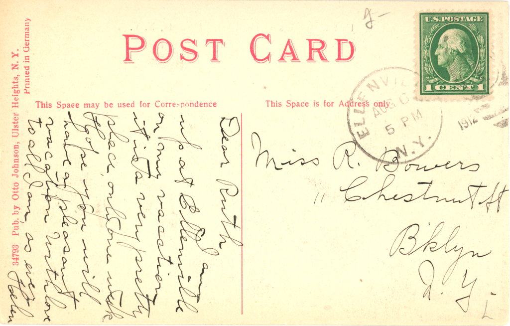 Ulster Heights Vintage Postcard - Ulster Heights Lake